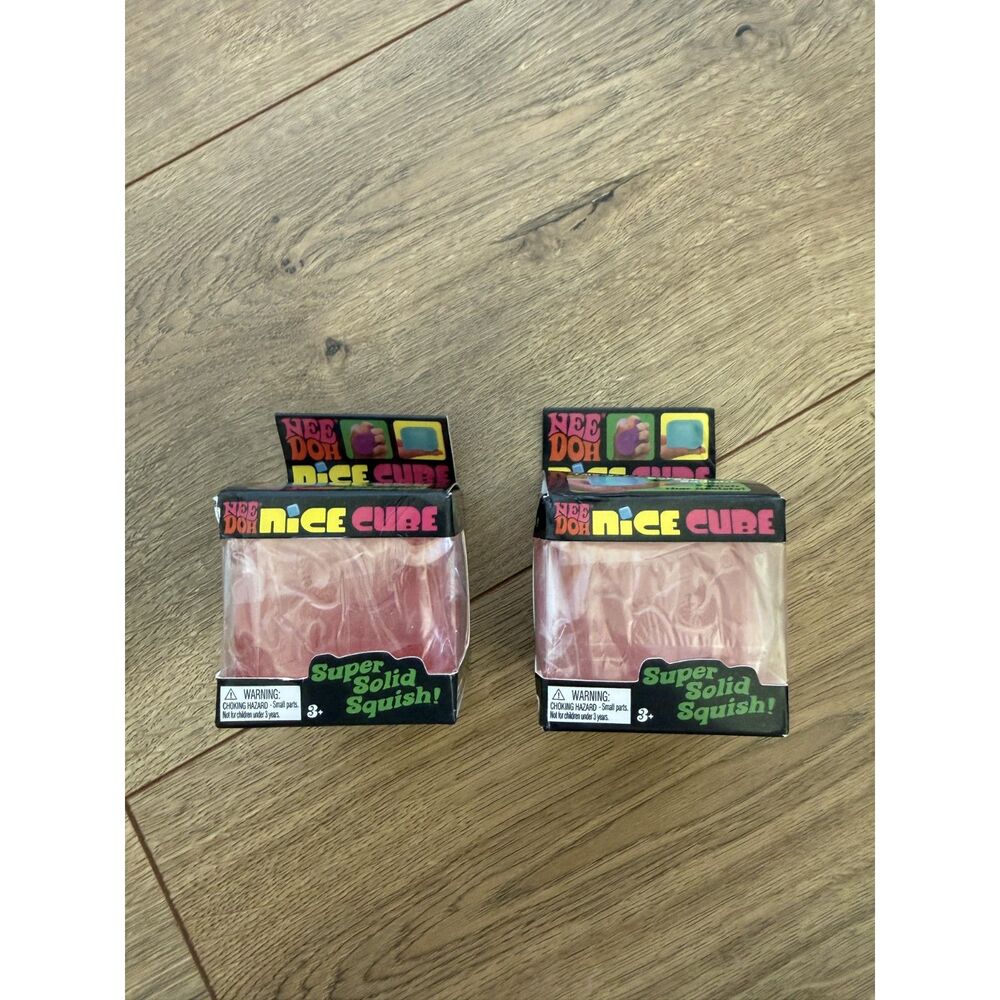 NEEDOH nice cube LOT 2 NEW Pink Fidget toy squish NWT schylling